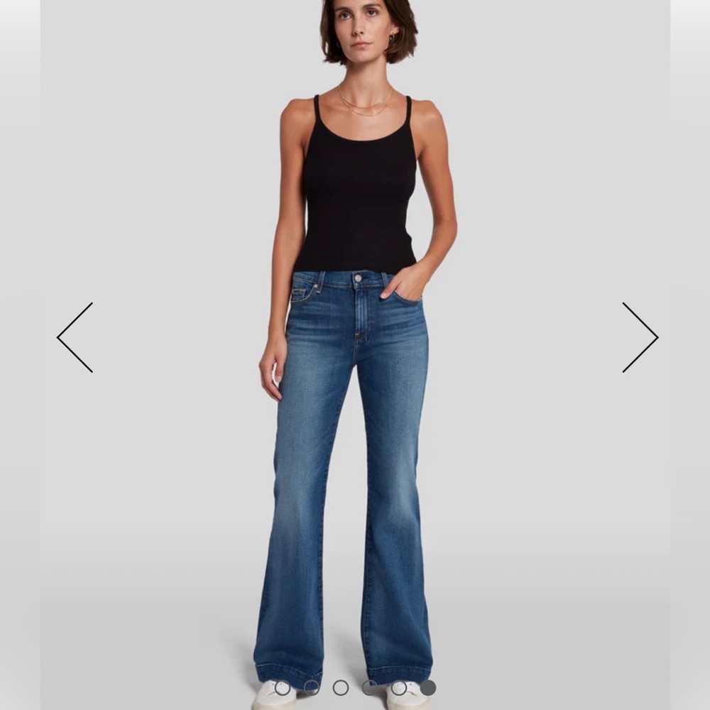 7 for all mankind DOJO IN DISTRESSED AUTHENTIC LIGHT